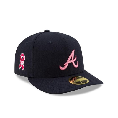 Blue Atlanta Braves Hat - New Era MLB Mother's Day Low Profile 59FIFTY Fitted Caps USA7182496